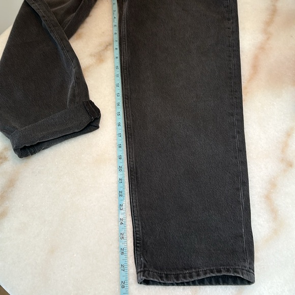 TRIARCHY jeans high waist baggy straight leg NWT dark grayish - Picture 9 of 11